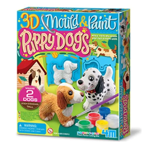 Детски комплект Отлей и оцвети 3D фигурки Кученца | PAT38970
