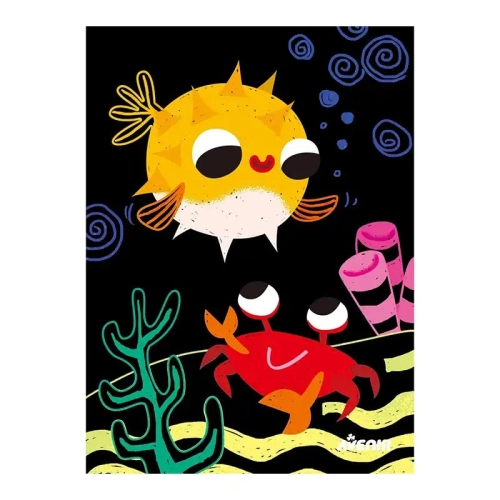 Комплект 8 детски скреч рисунки Море | PAT39008