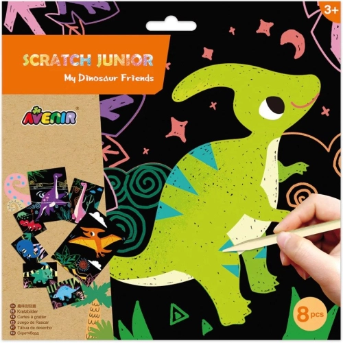 Комплект 8 детски скреч рисунки Динозаври | PAT39009