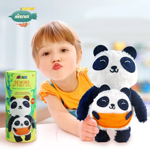 Детски комплект Уший сам Плюшена играчка Панда Мама и Бебе | PAT39047