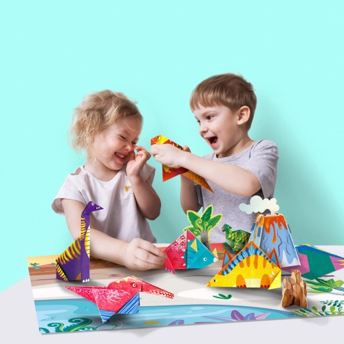Детски червен комплект Оригами Динозаври | PAT39073