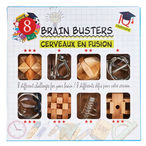 Комплект Brain Busters 8 детски пъзела 4 метални и 4 дървени | PAT39175