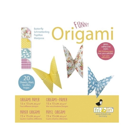 Детски творчески комплект Оригами Пеперуда 20 листа 15х15см. | PAT39214