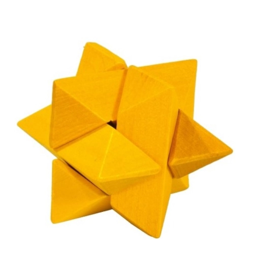 Детски 3D дървен пъзел Жълта звезда | PAT39283