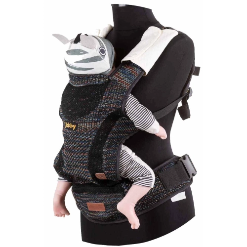 Черна eргономична раница за носене на бебе Bobby Fly | PAT39497
