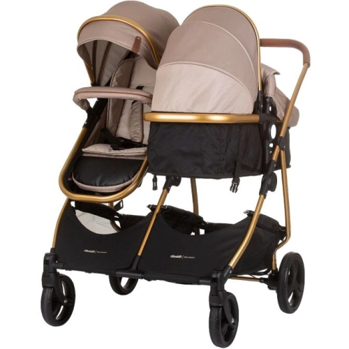 Бебешка количка за близнаци Дуо Смарт Златисто бежова | PAT39551