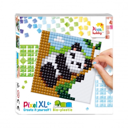 Детска мозайка с пиксели XL Pixelhobby Панда | PAT39590