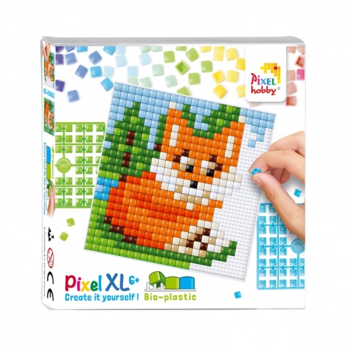 Детска мозайка с пиксели XL Pixelhobby Лисица | PAT39592