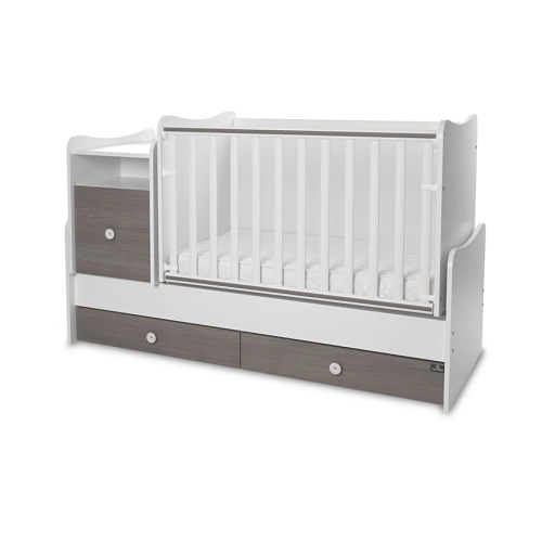Бебешко легло Trend Plus New 70/160 Цвят Бяло/Кафе-3box | PAT40207