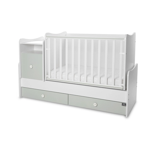 Бебешко легло Trend Plus 70/160 Цвят Бяло/Milky Green-3box | PAT40209