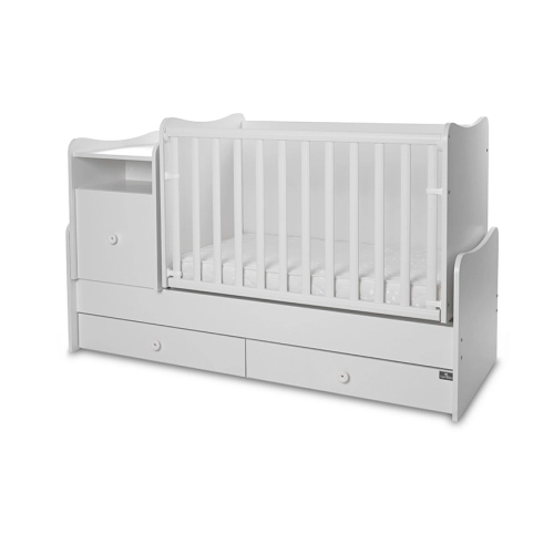 Детско дървено легло Trend Plus New 70/160 Цвят Бяло-3box | PAT40210