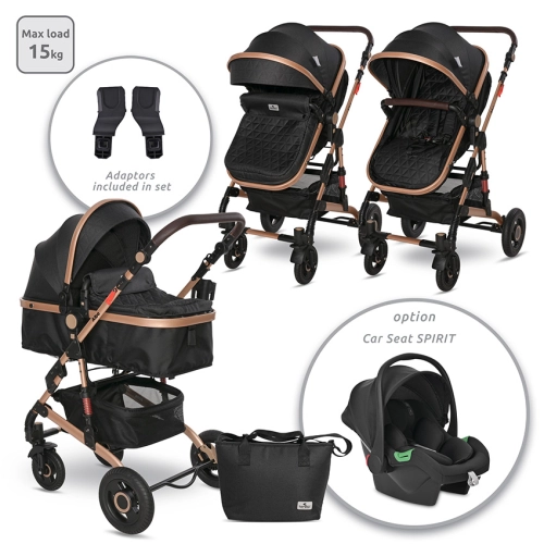 Детска комбинирана количка Alba Premium Black | PAT40288