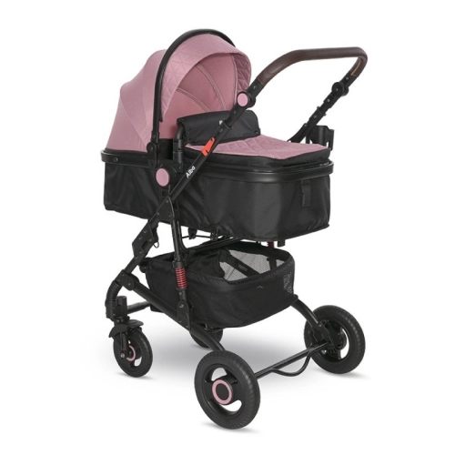 Детска комбинирана количка 3в1 Alba Premium Pink+Адаптори | PAT40291
