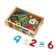 Кутия с детски дървени образователни магнитни цифри  - 2