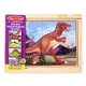 Детски дървен пъзел 4 в 1 Динозаври в кутия 