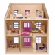Детска дървена къща за кукли с обзавеждане 3 нива  - 2