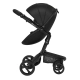 Бебешка черна комбинирана количка 2в1 Xari Black  - 4