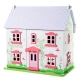 Детска дървена къща с обзавеждане и семейство Къщичка с рози  - 1
