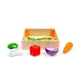 Дървен детски комплект за готвене Щайга със зеленчуци  - 5