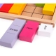 Детска дървена игра с цветни облигации и числа  - 3