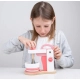 Детска играчка Розов дървен кухненски миксер  - 2