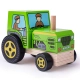 Дървен детски пъзел с кубчета Трактор  - 1
