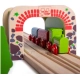 Детски влаков комплект Двоен дървен тунел  - 5