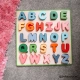 Детски дървен пъзел с азбука на английски език  - 9