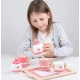 Детски розов дървен комплект за чай  - 4