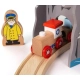 Детски влаков комплект Дървен влаков тунел с фар  - 4