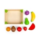Дървен детски комплект за готвене Щайга с плодове  - 4