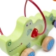 Образователна играчка Дървена спирала с мъниста Крокодил  - 5
