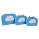 Три детски куфарчета за съхранение Щастливият дъждовен облак  - 1