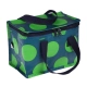 Детска термо чанта за обяд Синя със зелени точки  - 1