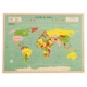 Детски образователен пъзел 1000 части Карта на света  - 4