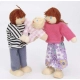 Малки дървени детски кукли за игра Семейство  - 2