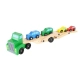Детска дървена играчка Автовоз с 4 колички  - 5