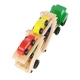 Детска дървена играчка Автовоз с 4 колички  - 6