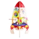 Детска дървена играчка ракета  - 1