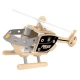 Детски дървен конструктор Полицейски хеликоптер  - 1