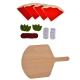 Детски дървен кухненски комплект Пица с дъска за рязане  - 1