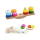 Детска дървена играчка за подреждане и баланс  - 1