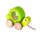 Бебешка дървена играчка Охлювче за дърпане  - 1