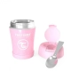 Розов контейнер за бебешка храна от неръждаема стомана  - 1