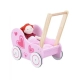 Детска розова количка за кукли Проходилка  - 2