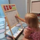 Детска двулицева дървена дъска за писане и рисуване Kruzzel  - 4