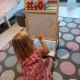 Детска двулицева дървена дъска за писане и рисуване Kruzzel  - 6