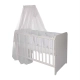 Бял балдахин за бебешко легло Color Pom Pom 480/160 см. 