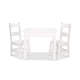 Детска бяла маса с два стола  - 2