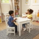 Детска бяла маса с два стола  - 3